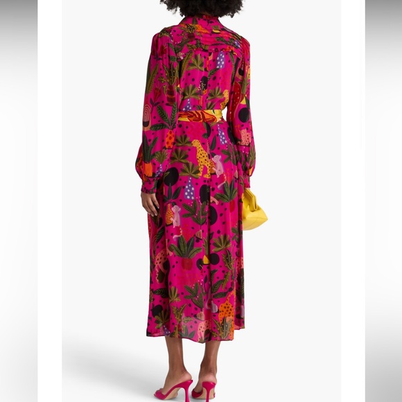 Vibrant Pink Patterned Dress - Picture 4 of 8